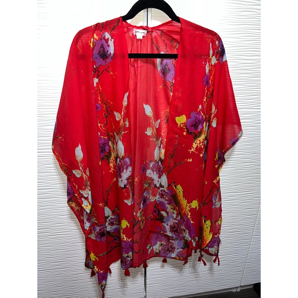 Red beach coverup
